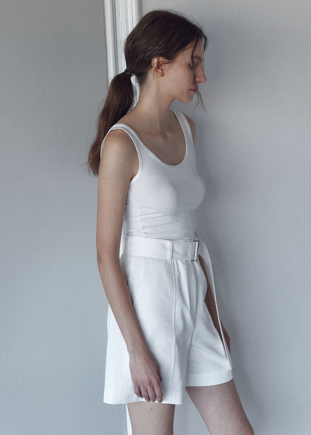 SATIN CONTRAST SLEEVELESS_IVORY