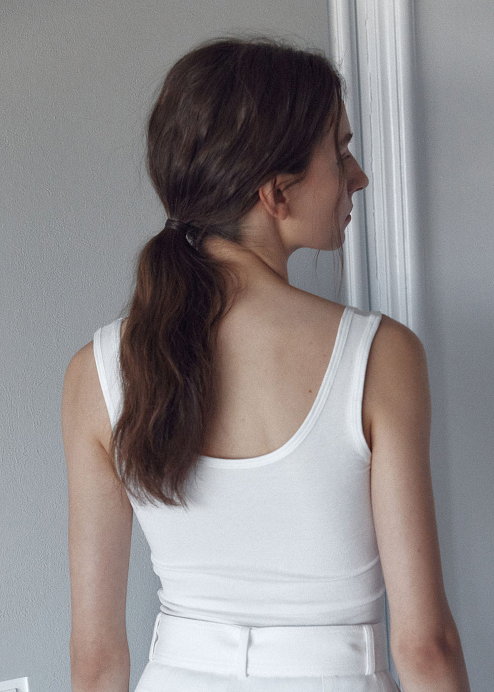 SATIN CONTRAST SLEEVELESS_IVORY