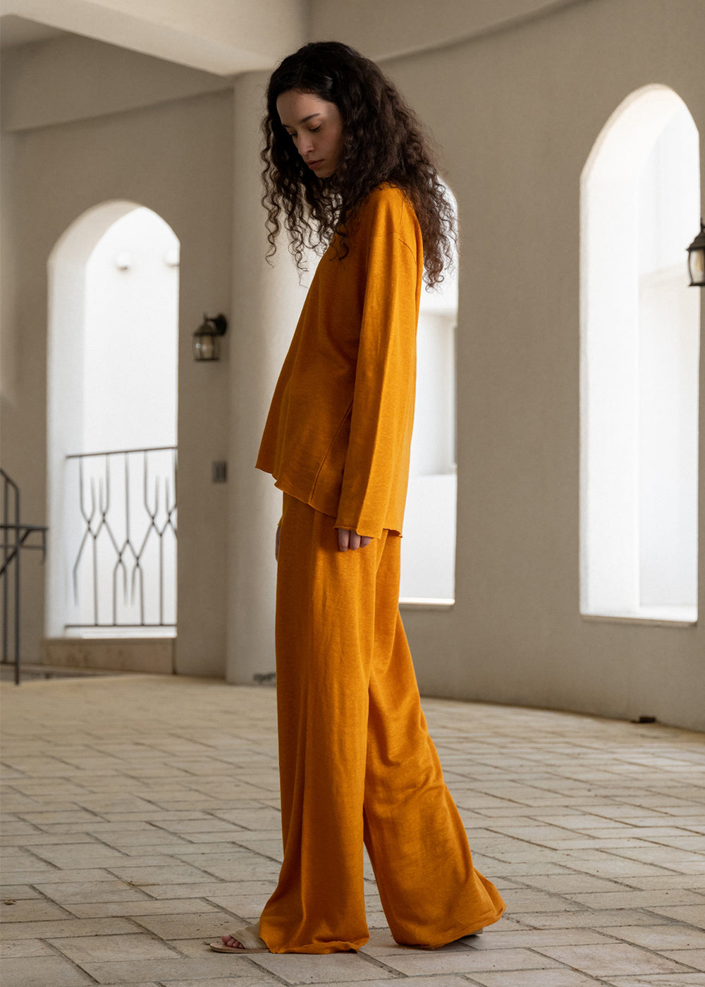 RELAXED-FIT PURE LINEN PANTS