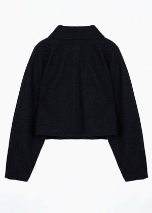 RAGLAN SLEEVE WOOL JACKET_BLACK