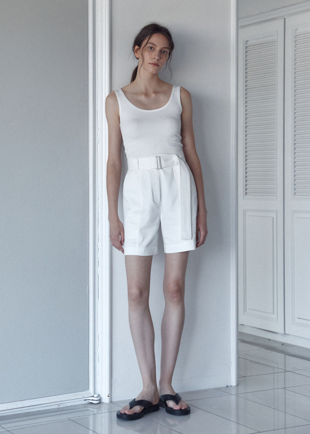 SATIN CONTRAST SLEEVELESS_IVORY