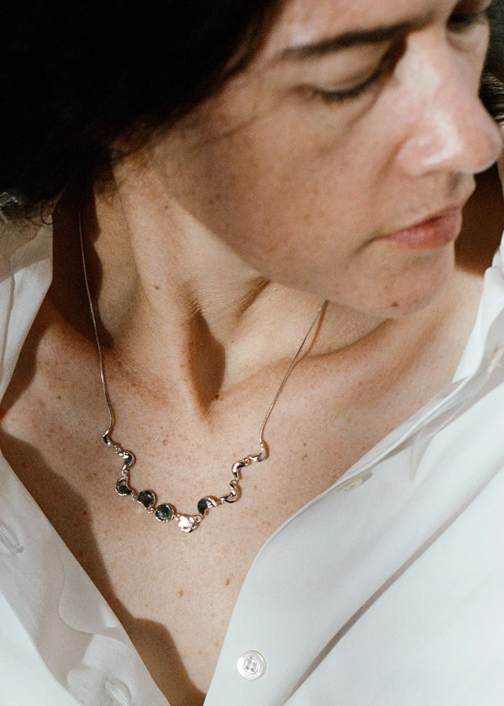MOON PHASE NECKLACE_SILVER