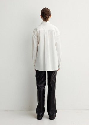 WRAPPED POINTED SHIRT_WHITE