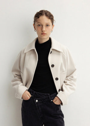 RAGLAN SLEEVE WOOL JACKET_CREAM