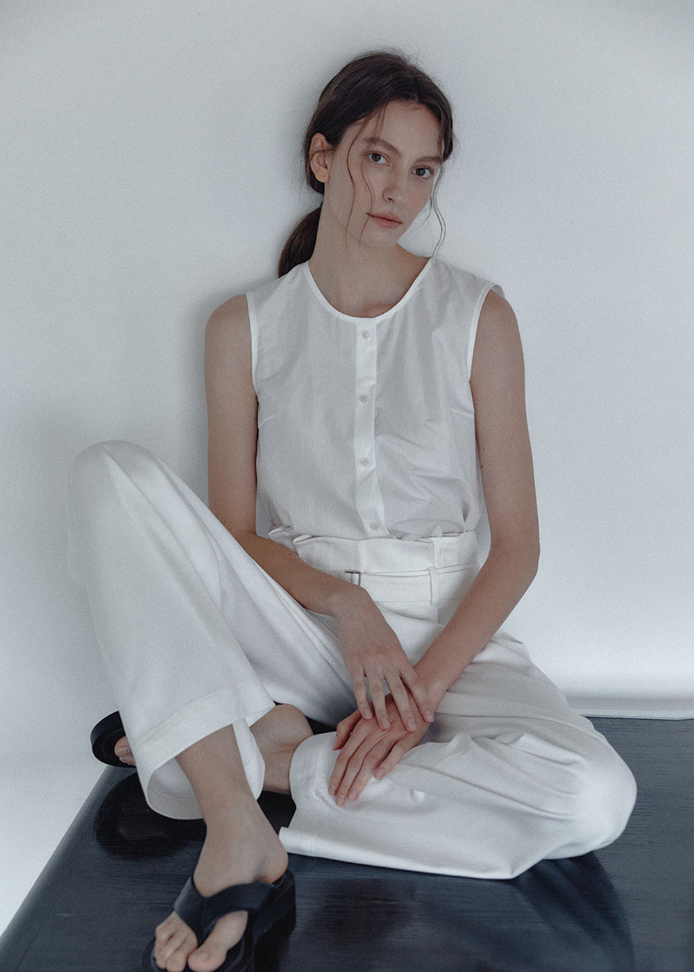 TWO-WAY BELTED JUMPSUIT_WHITE