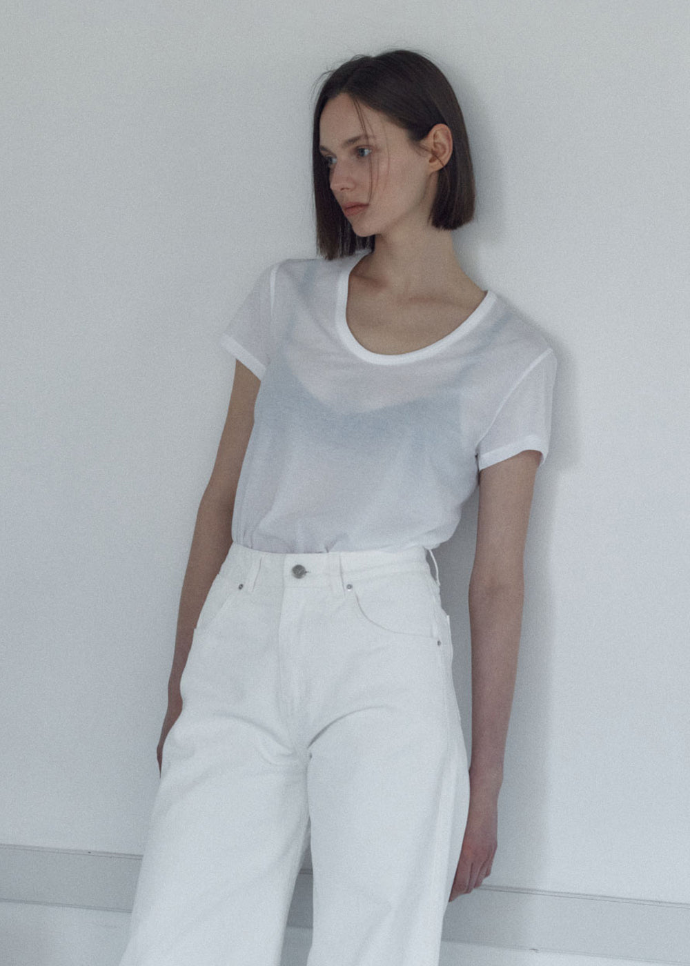 SIGNATURE WHITE DENIM PANTS_WHITE