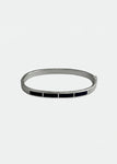 ONYX FILLED OVAL BRACELET_SILVER