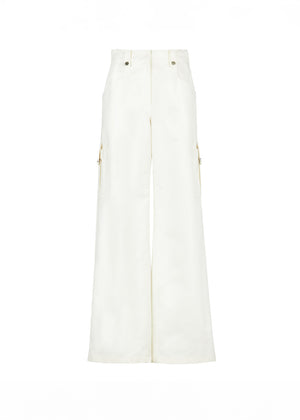 COTTON WIDE POCKET PANTS_IVORY