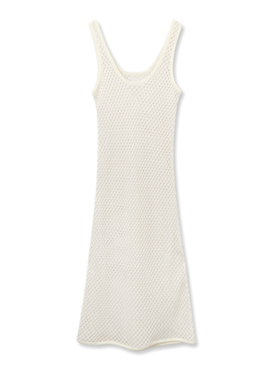 COTTON NET DRESS IVORY