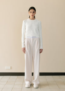 WAIST BAND POINTED PANTS_CREAM
