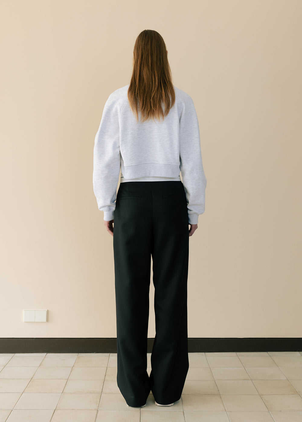 WAIST BAND POINTED PANTS_BLACK