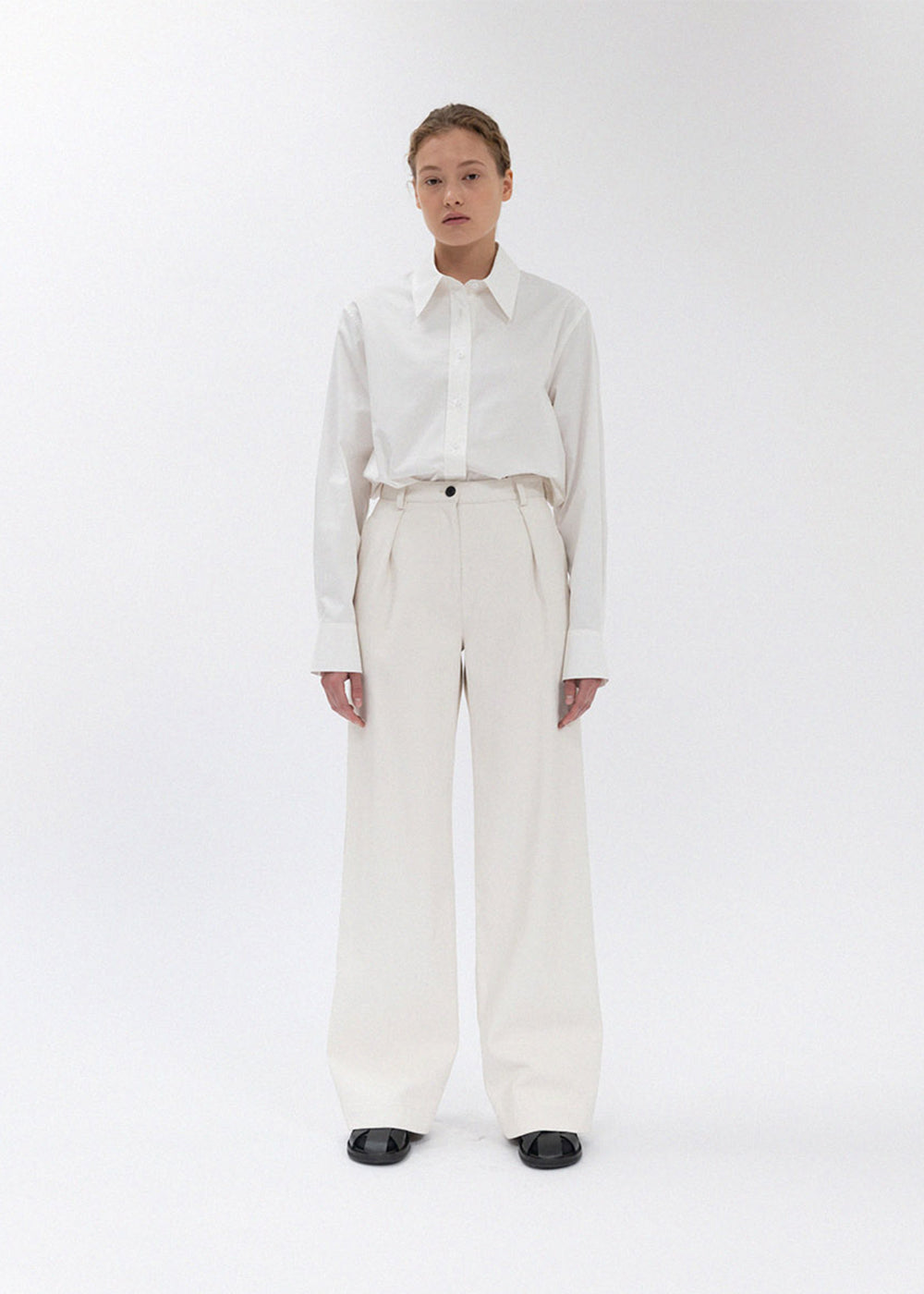 COTTON LONG SLEEVE SHIRT_WHITE