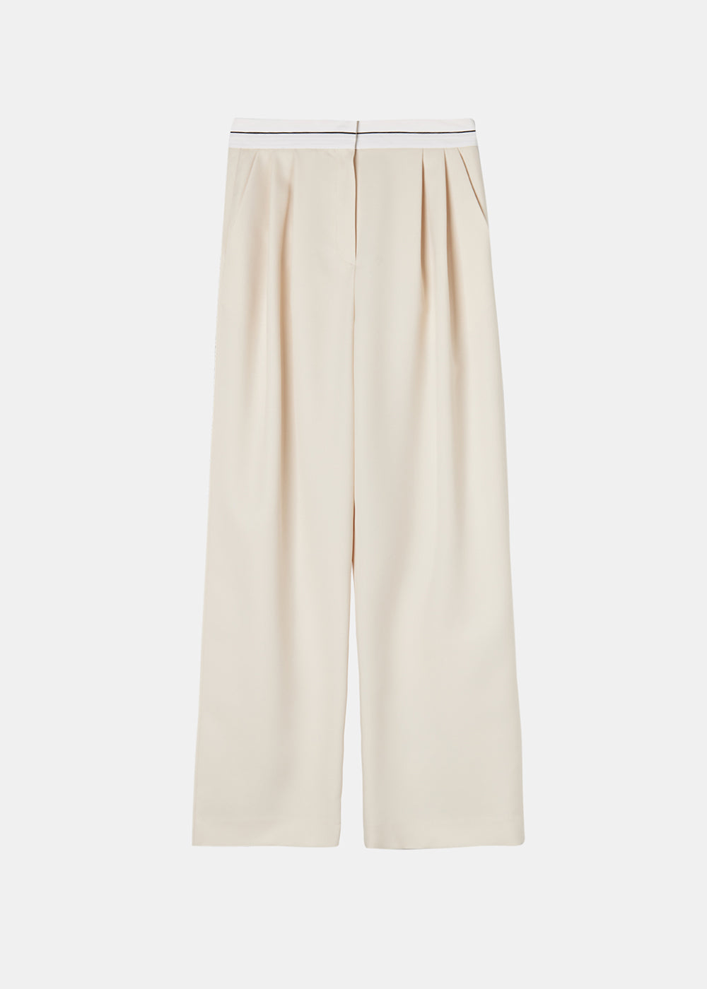 WAIST BAND POINTED PANTS_CREAM