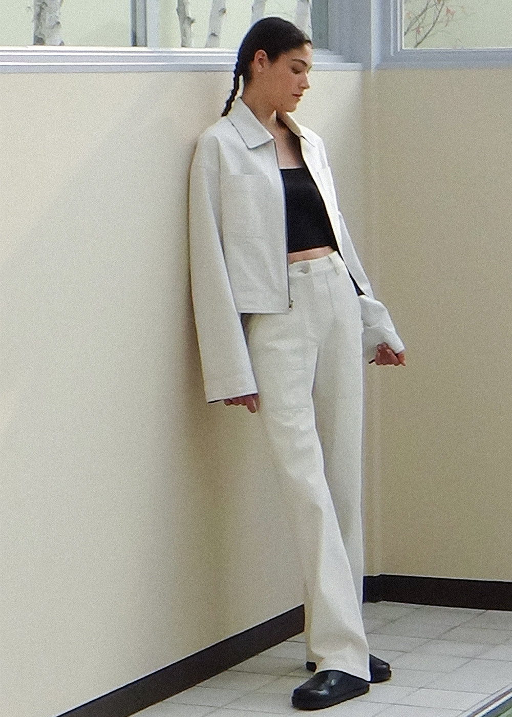 OUT POCKET REVERSIBLE JACKET_BLACK AND IVORY