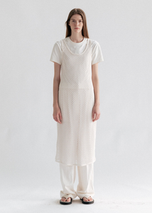 COTTON NET DRESS IVORY