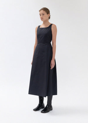 BACK POINT CUT OUT DRESS_DARK NAVY