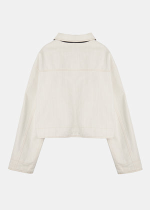 OUT POCKET REVERSIBLE JACKET_BLACK AND IVORY