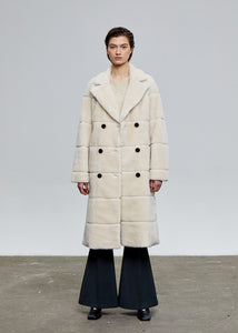STITCHED DOUBLE SHEARLING COAT