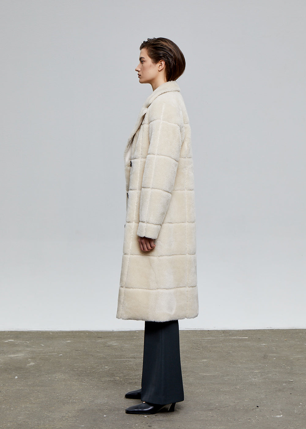 STITCHED DOUBLE SHEARLING COAT