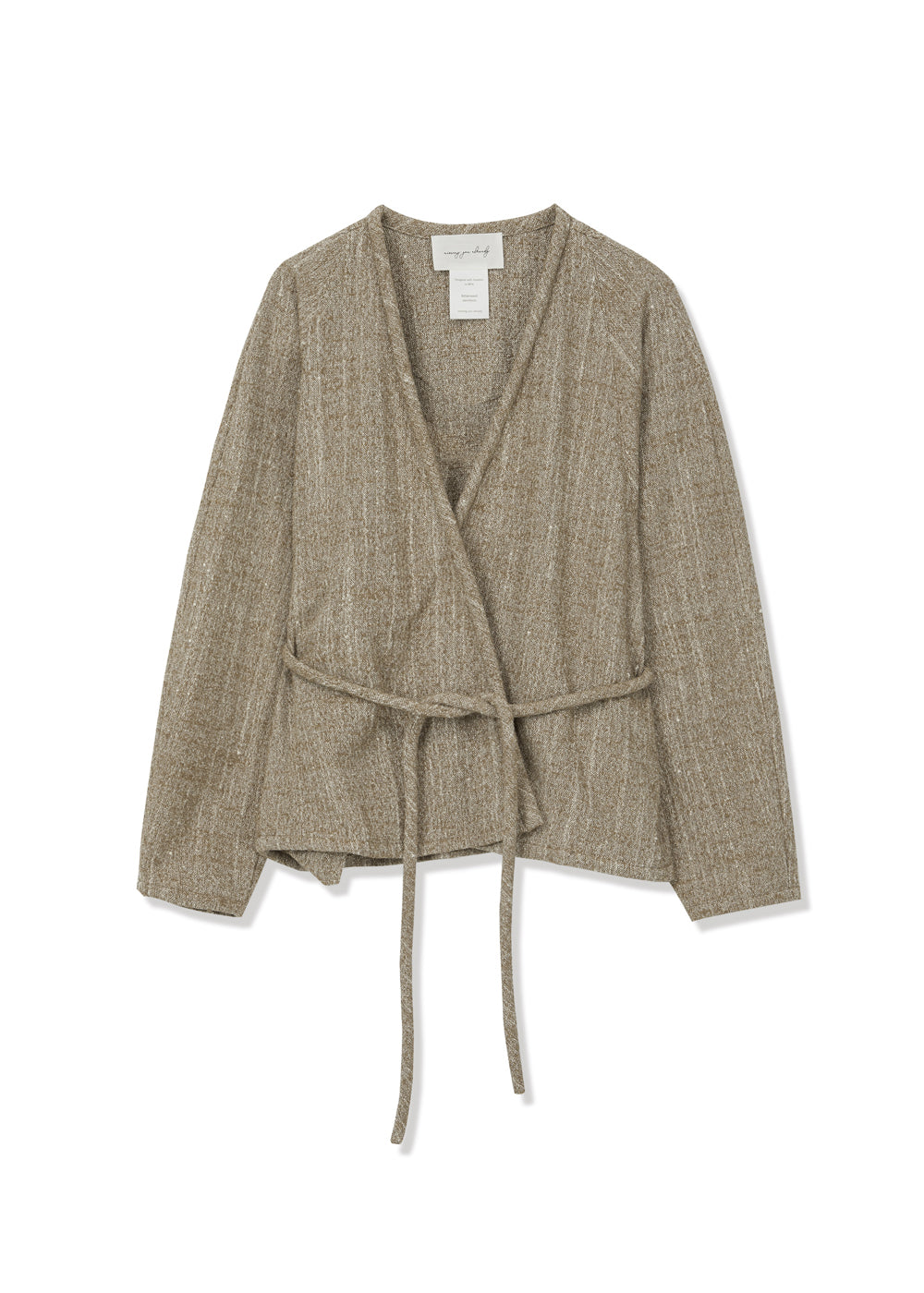 PIPING ROBE JACKET BROWN