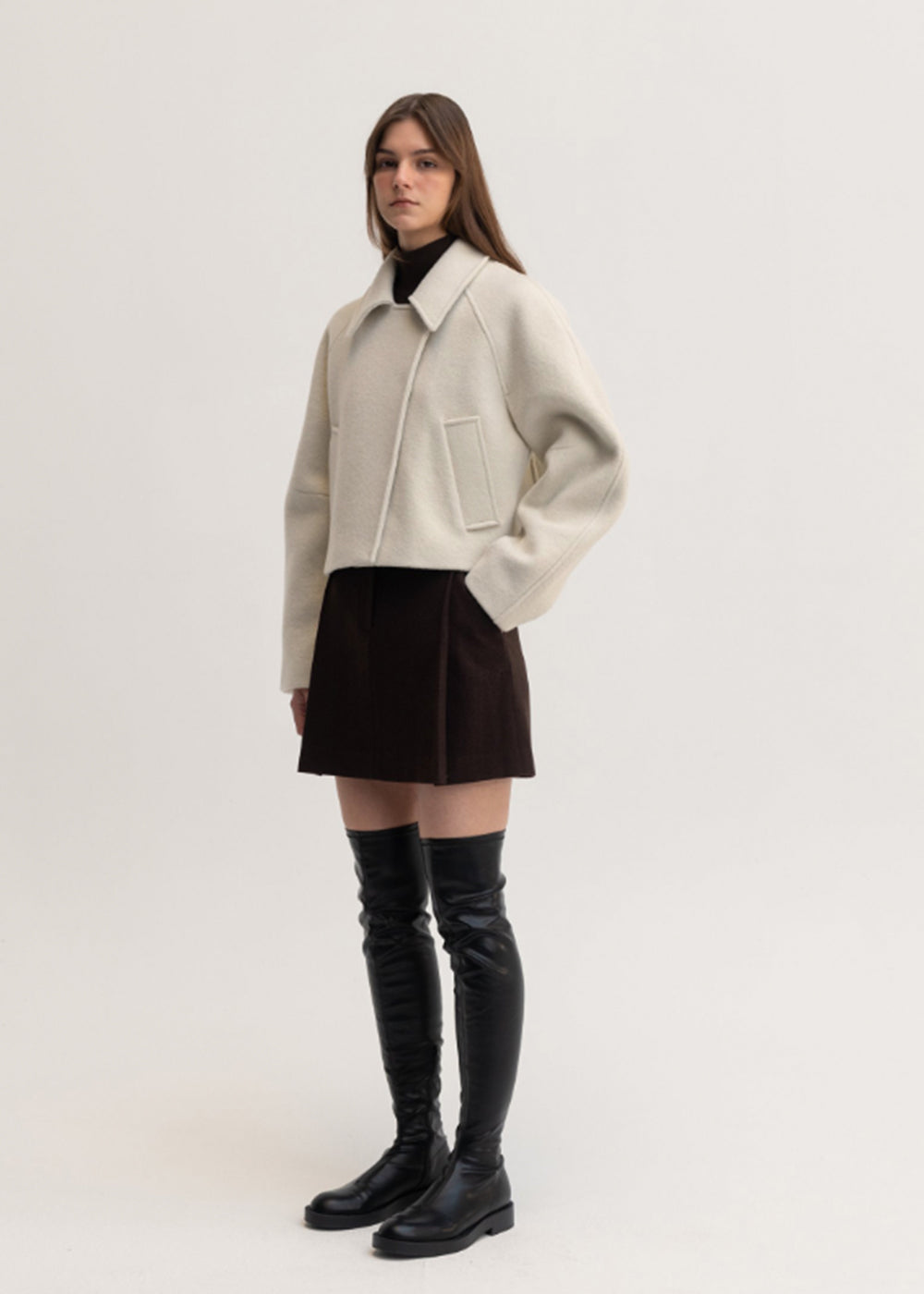 ALPACA COLLAR CROP JACKET_IVORY