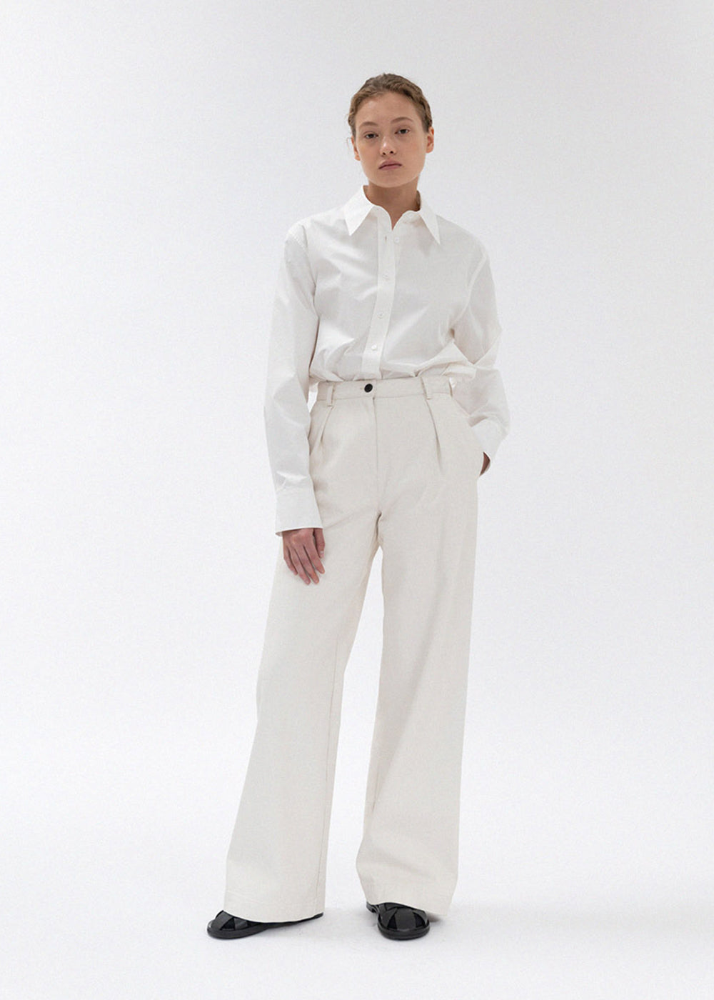 COTTON LONG SLEEVE SHIRT_WHITE