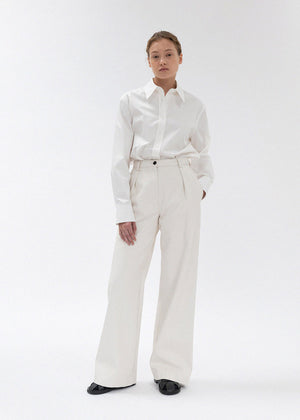 COTTON LONG SLEEVE SHIRT_WHITE