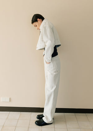 PIGMENT COTTON CROPPED JACKET_IVORY