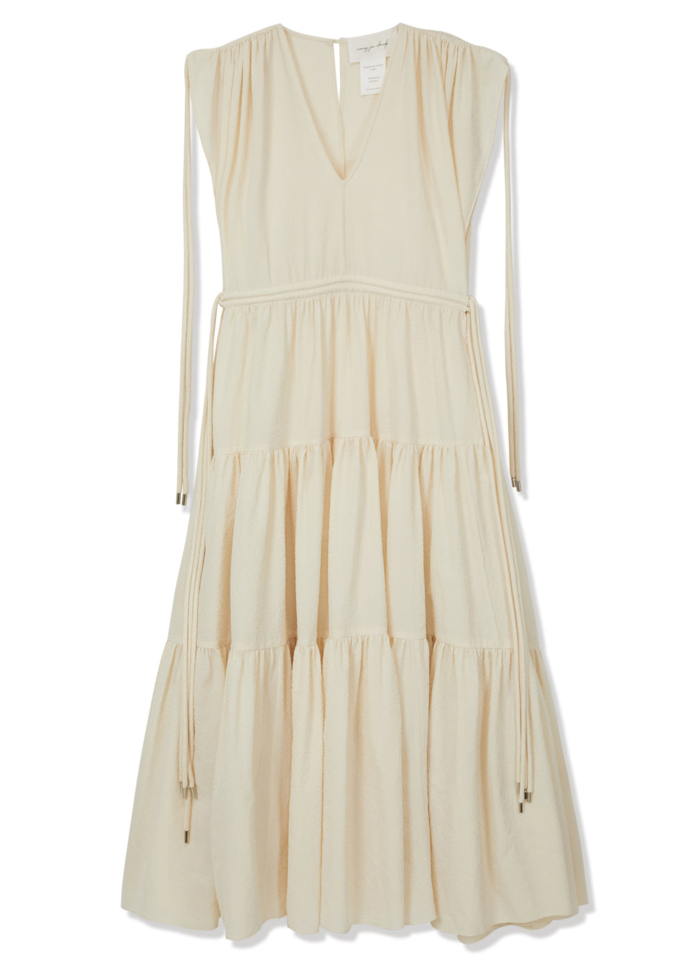 UNBALANCE STRING DRESS_BEIGE