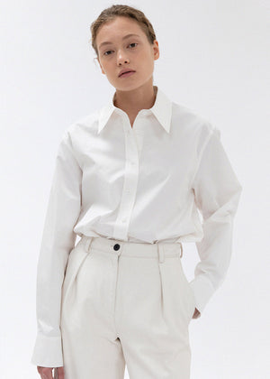 COTTON LONG SLEEVE SHIRT_WHITE