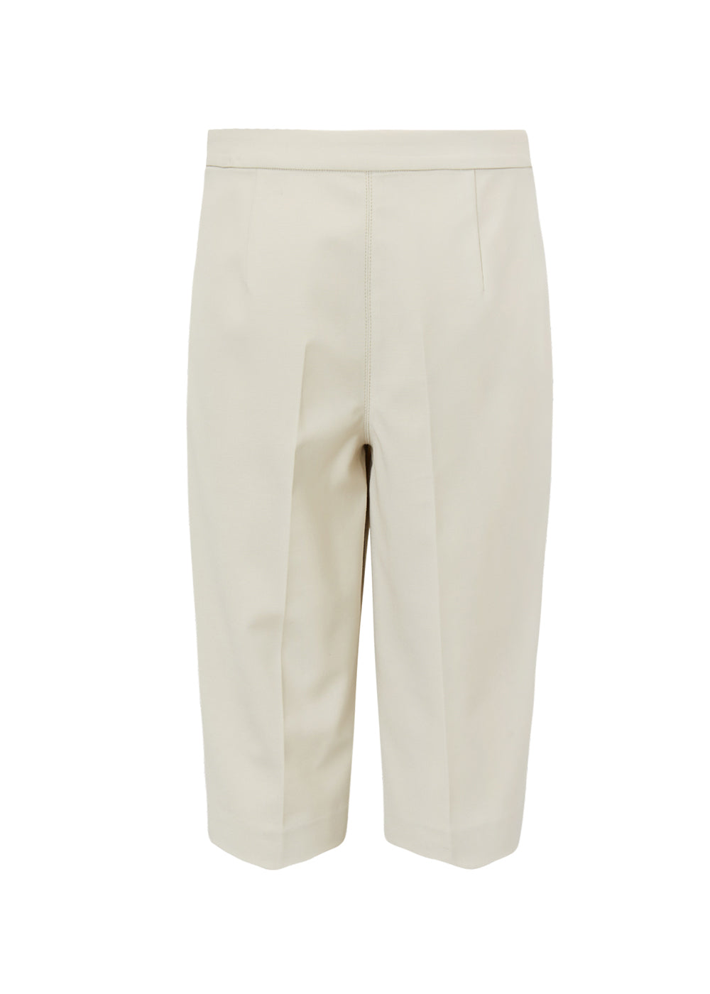 SIDE-SLIT WOOL HALF-PANTS