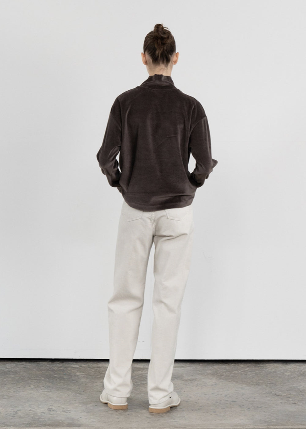 STRAIGHT FIT CORDUROY PANTS CREAM