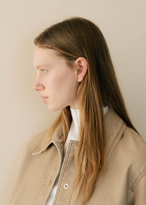 PIGMENT VEGAN LEATHER JACKET_BEIGE