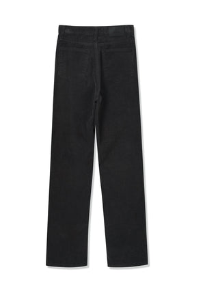 STRAIGHT FIT CORDUROY PANTS CHARCOAL