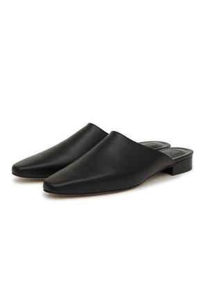 LEATHER MULE BLACK