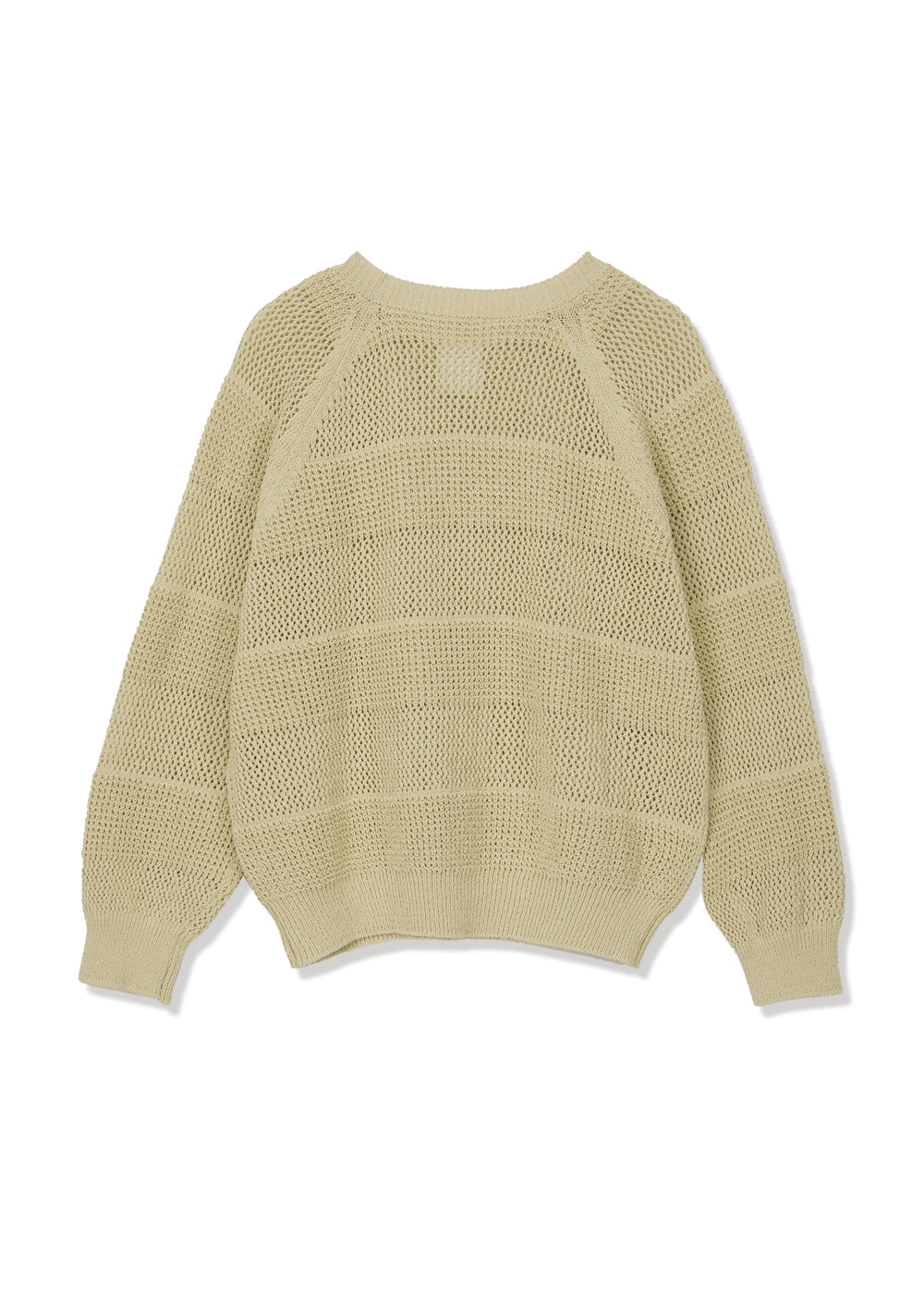 COTTON RELAXED-FIT KNIT TOP BEIGE