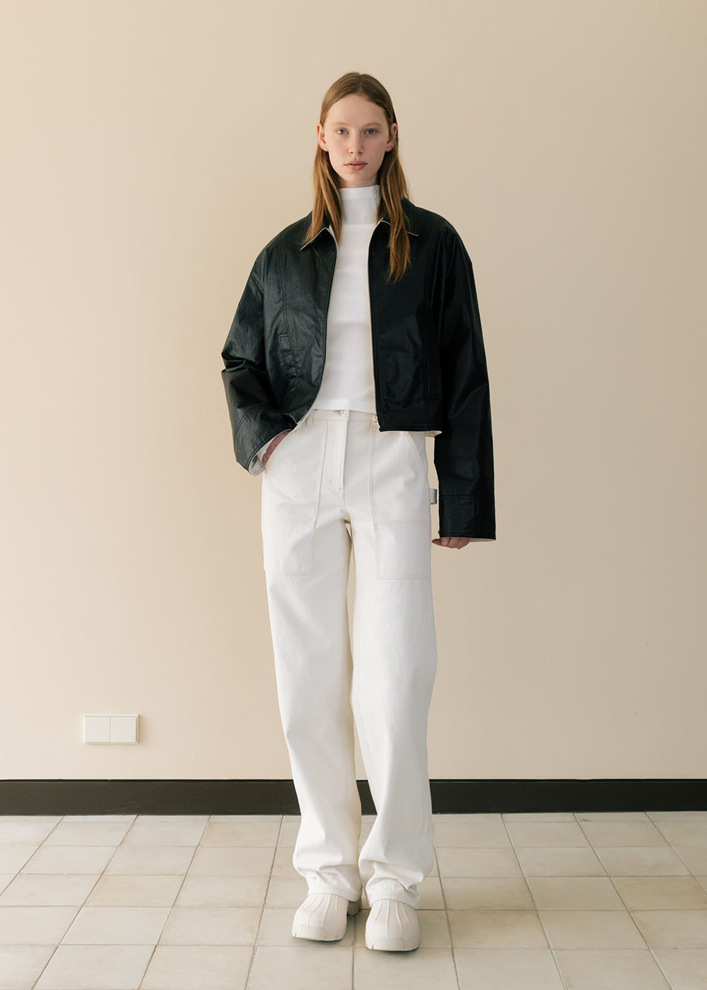 OUT POCKET REVERSIBLE JACKET_BLACK AND IVORY