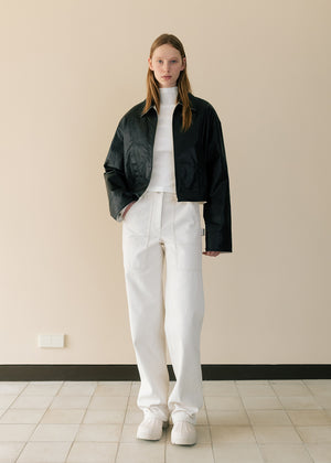 OUT POCKET REVERSIBLE JACKET_BLACK AND IVORY