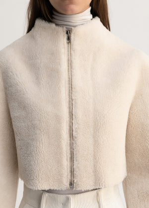 REVERSIBLE SHEARING CROPPED JACKET_CREAM