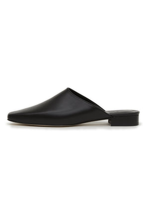 LEATHER MULE BLACK