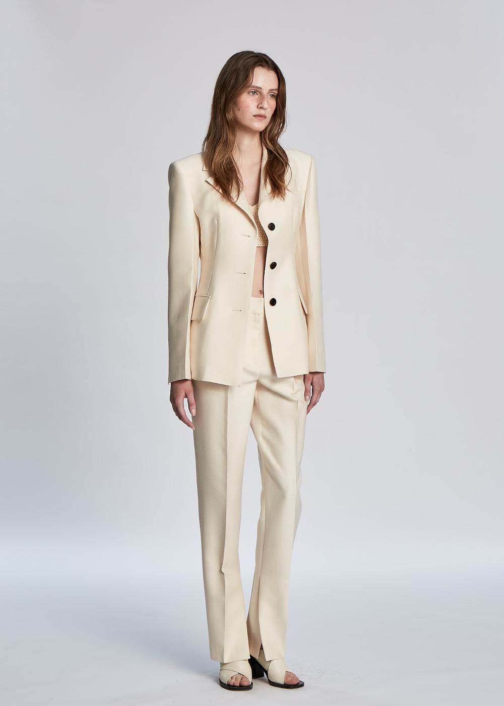 SLIT SILK PANTS_CREAM