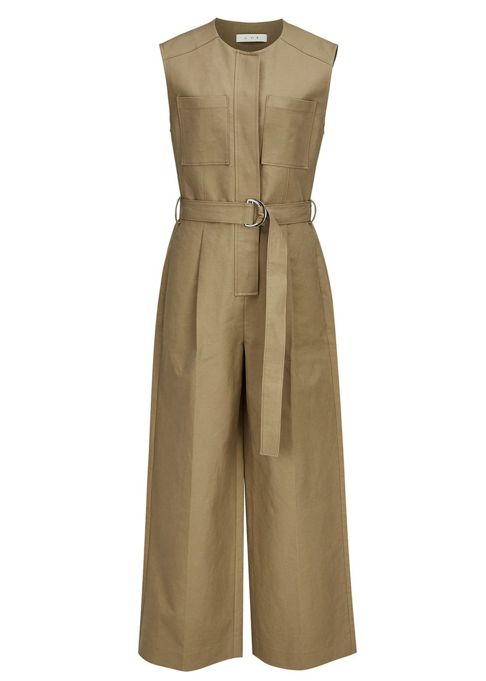 COTTON POCKET JUMPSUIT KHAKI