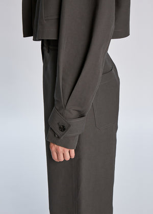 WIDE COTTON PANTS_DEEP KHAKI
