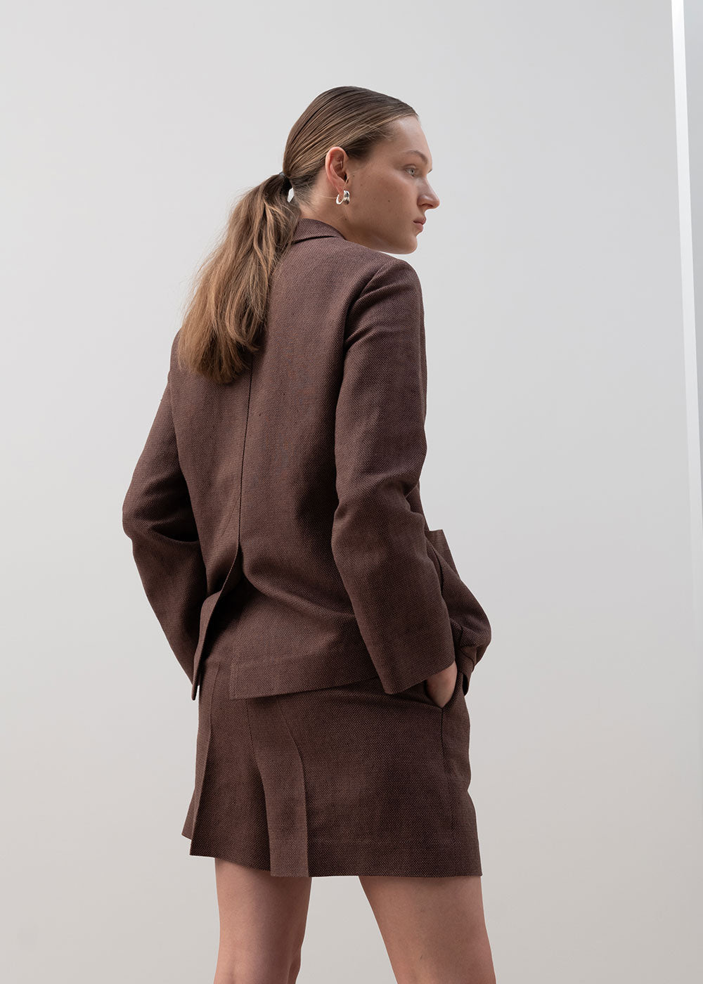 Banding Half Pants Brown
